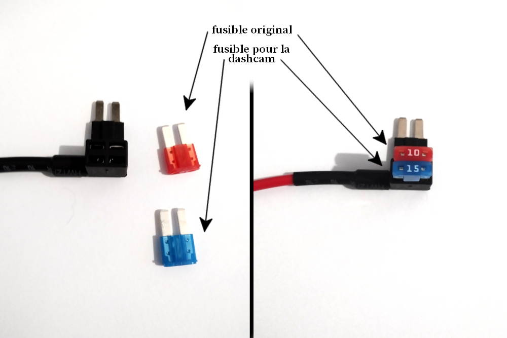 Branchement du hardwire kit.