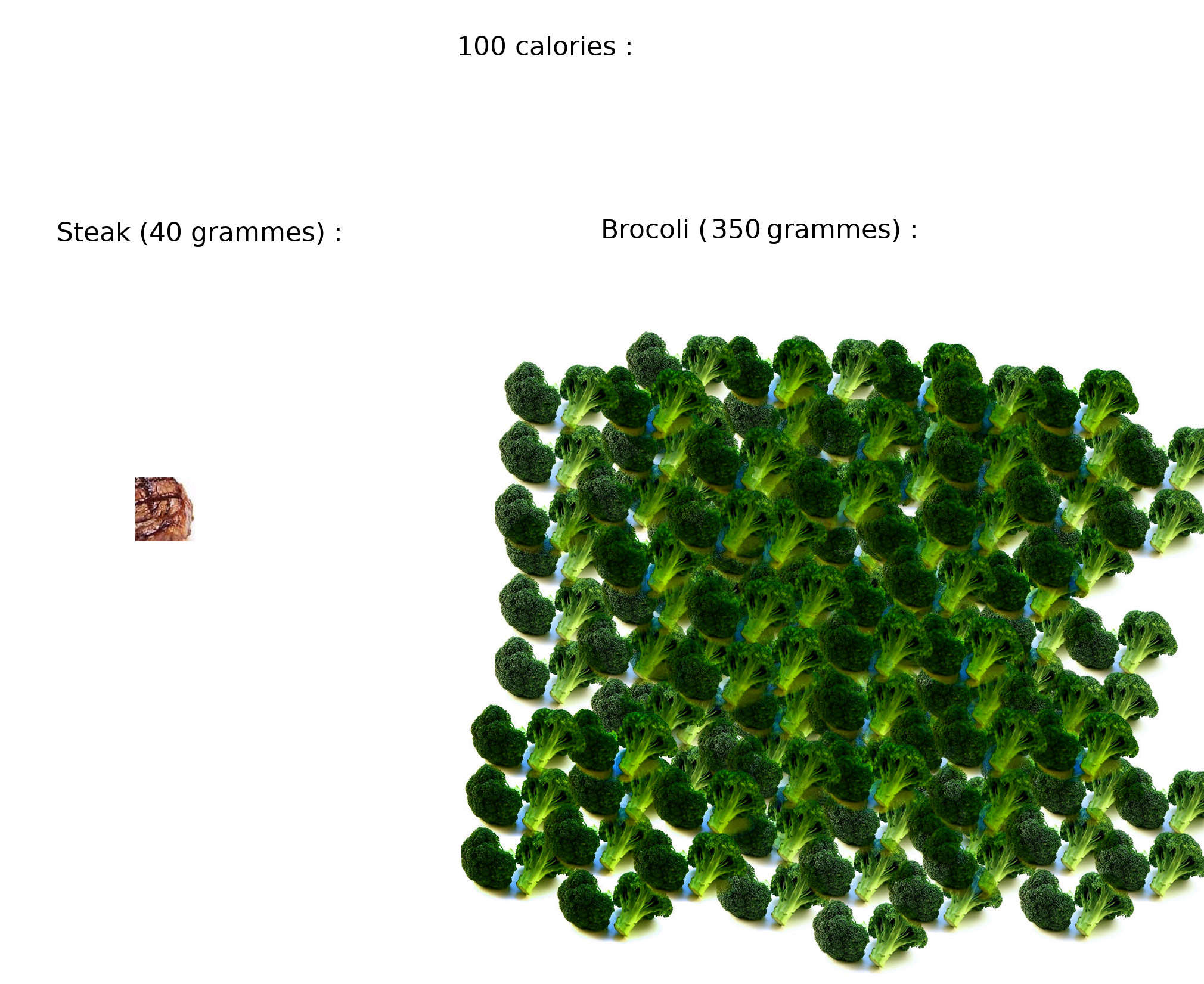 Brocoli vs steak