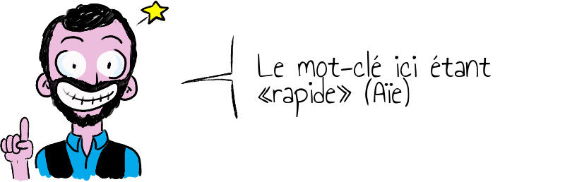 Le mot-clé étant «rapide»