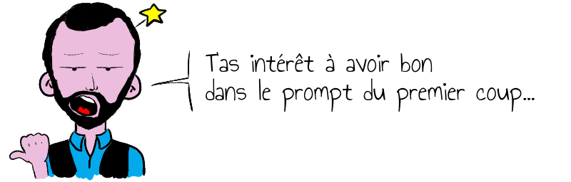 T'as intérêt à avoir bon   dans le prompt du premier coup...