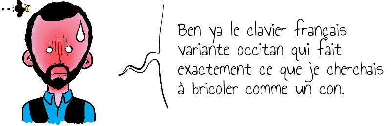 Ben ya le clavier français variante occitan qui fait exactement ce que je cherchais à bricoler comme un con.