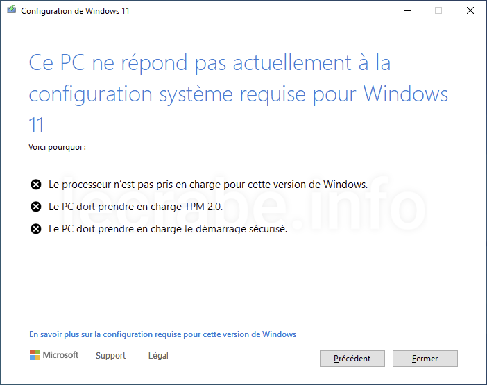 Pas compatible
