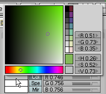 Fenêtre de sélection couleur